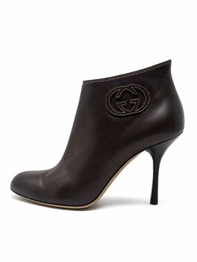 Authentic Vintage Y2K Gucci Brown Leather Ankle Boots Size 9B | Tom Ford Era